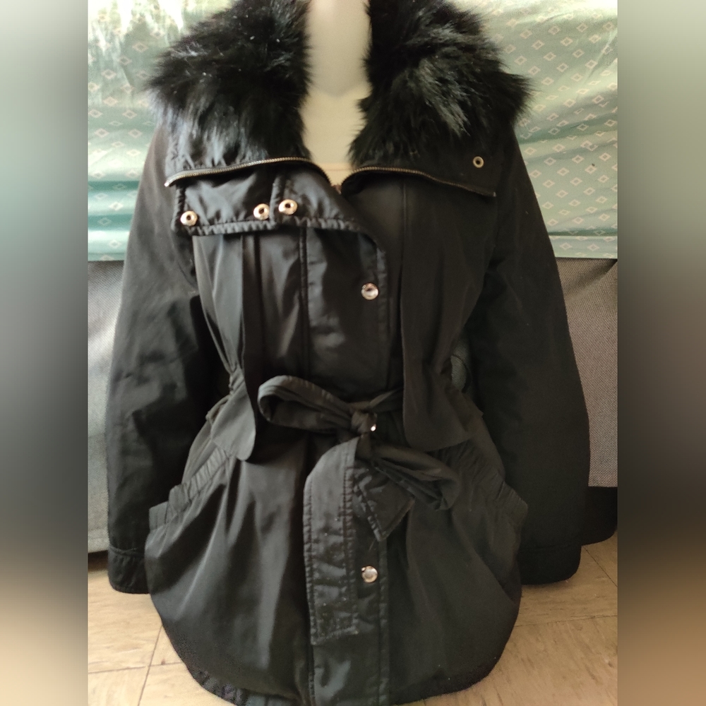Basic House Korean Style Fur Collar Jacket